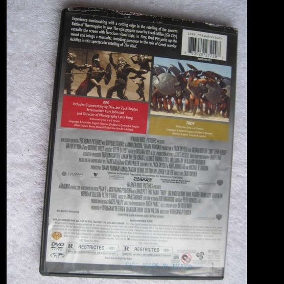 300 & Troy Set Butler Bloom Pitt Gana Widescreen Features DVD Movie Bundle for$3 - Picture 2 of 9